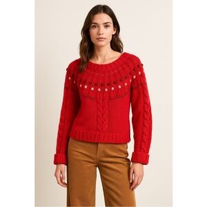 By TiMo Cableknit Chunky Pompom Sweater